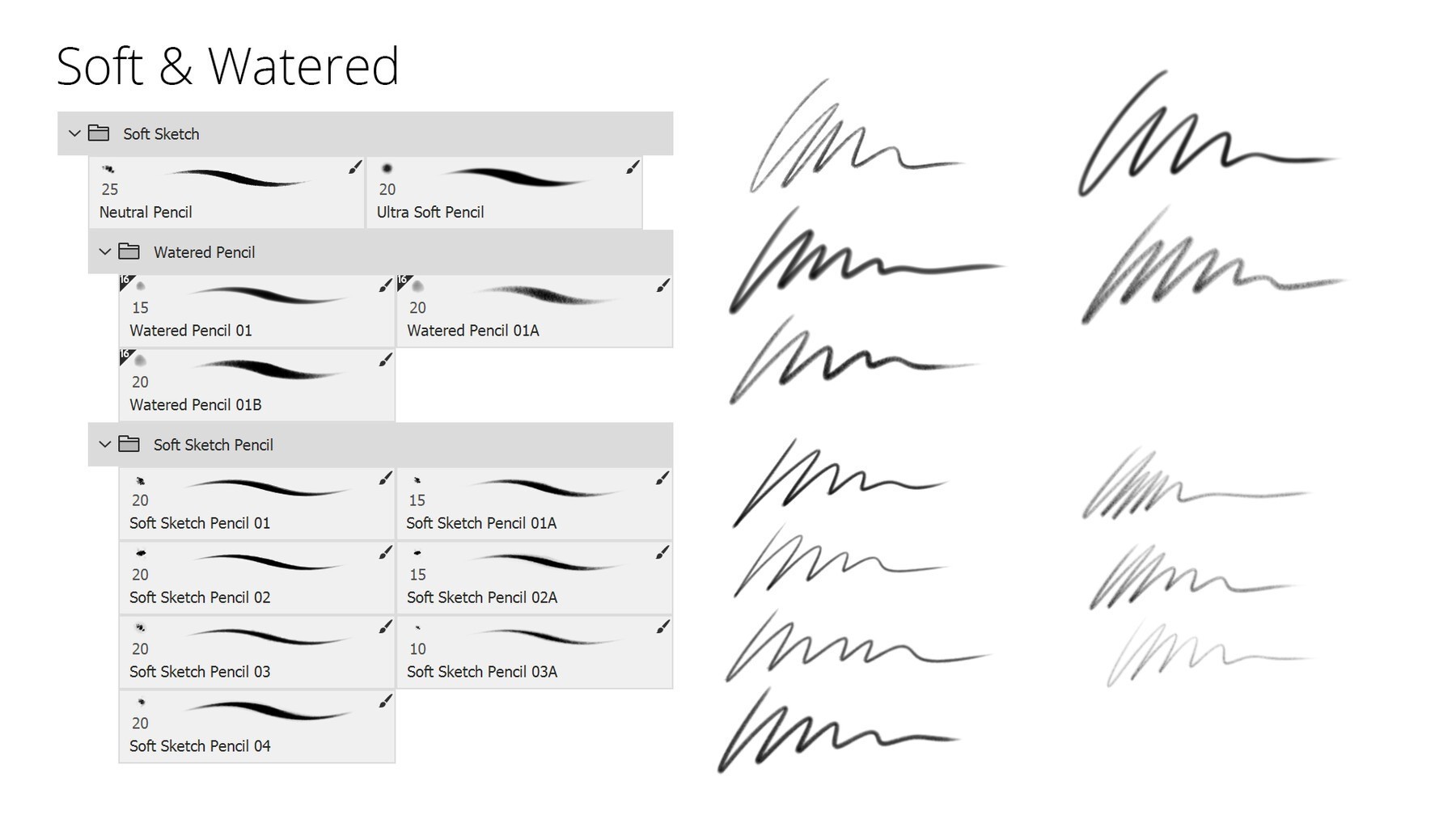 70+高仿素描铅笔PS笔刷